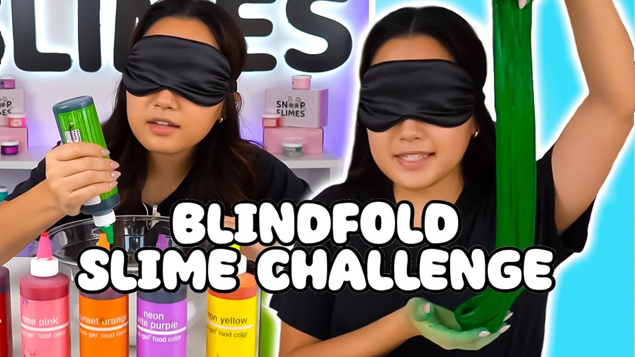 Can I Make Slime BLINDFOLDED? *Crazy Slime Challenge*