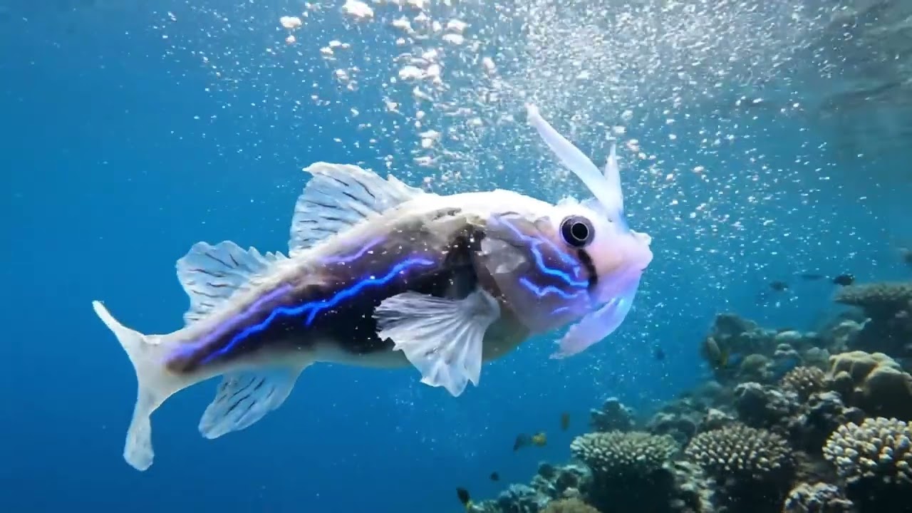 Glowing Jellyfish Dance Relaxing Fantasy Ocean Video