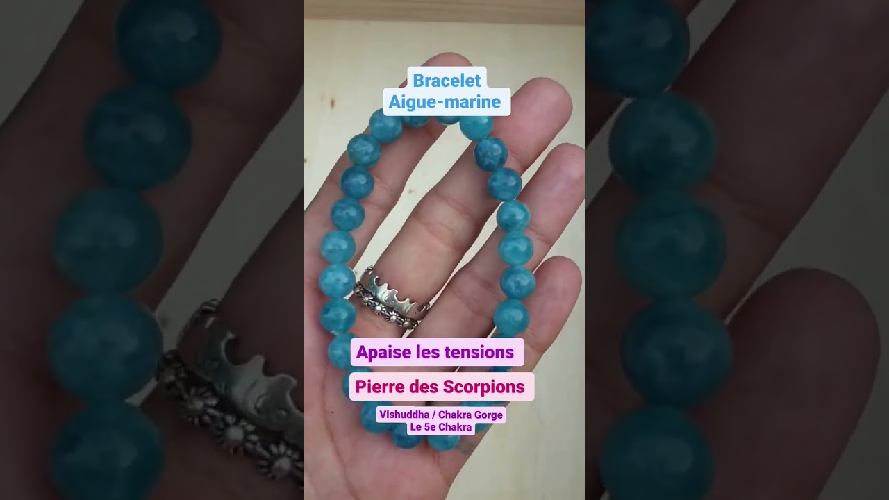#venteenligne #bracelet #lithotherapy #aiguemarine #aquamarine