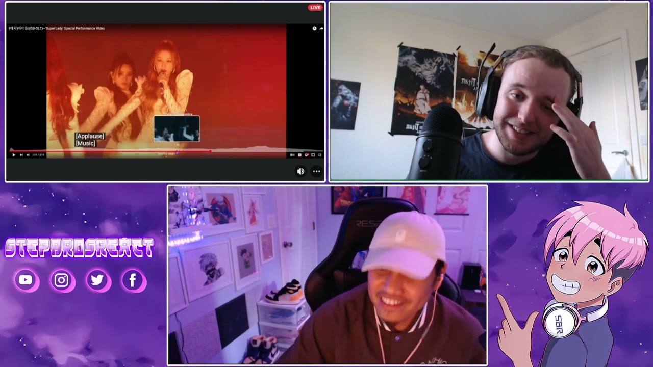 Our first time reacting to (G)I-DLE - Super lady #GIDLE #여자아이들 #Two (Sound Delay Issue)