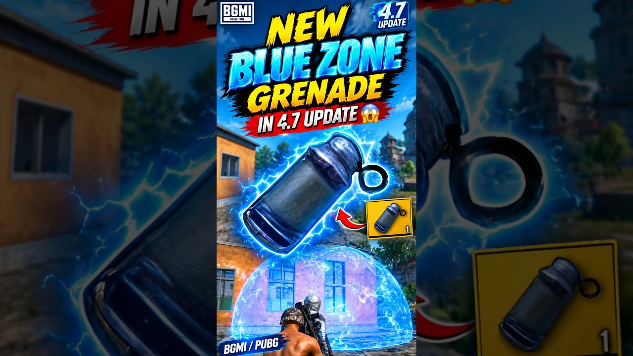 NEW BLUE ZONE GRENADE IN 4.7 WINTER UPDATE! 😱 NEW FEATURE | #BGMI & #PUBG
