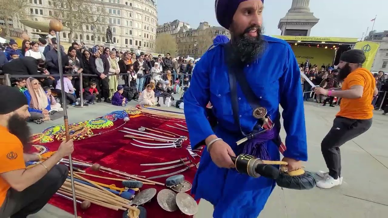Vaisakhi Trafalgar Square 2024 2nd Demo in-fight cam