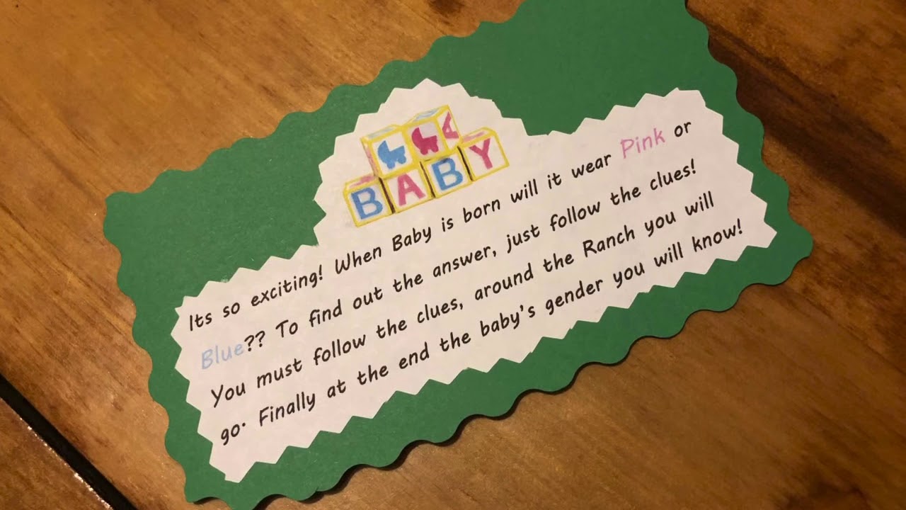 Baby R Gender Reveal Scavenger Hunt