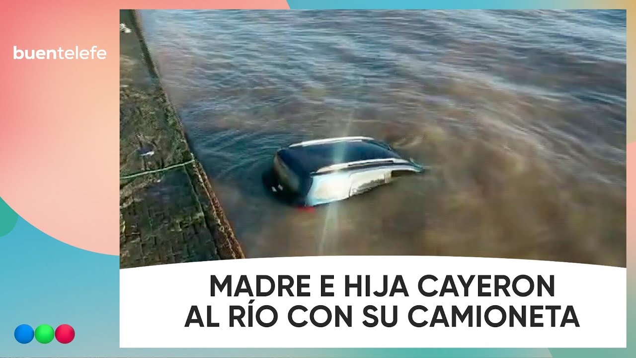 Una CAMIONETA CAY&Oacute; al R&Iacute;O: RESCATARON a UNA MAM&Aacute; y SU HIJA #BuenTelefe