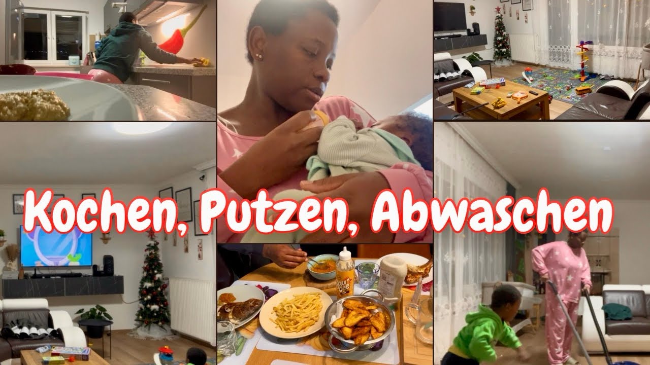 Kochen, putzen, Wäsche waschen Putzmotivation / Weihnachtsbaum steht schon, Ordnung wieder schaffen/