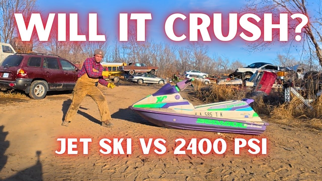 Will a Jet Ski Crush in a CAR CRUSHER? (I was SHOCKED!)