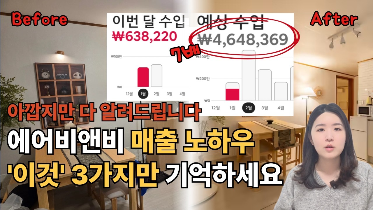 매출 7배 떡상! 망한 에어비앤비 숙소 살리기 | 3개월 예약 1건 숙소 7일 만에 매출 7배 만든 방법 | 운영 노하우 컨설팅 | 아깝지만 다 알려드립니다 Ep.5