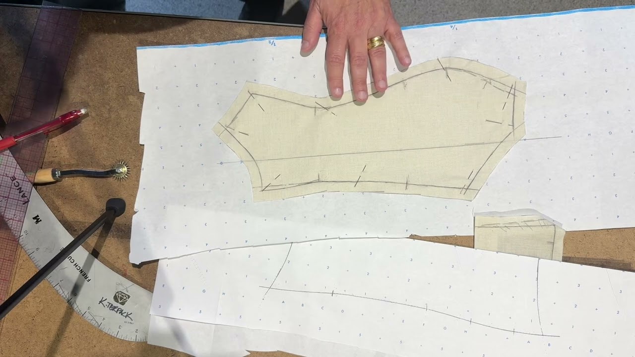 Transferring draping to paper pattern (1)