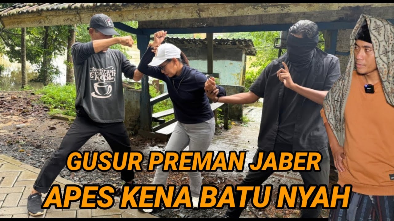 BOS PREMAN JABER SOK JAGO MALAK DI JALAN RAYA KENA BATU NYAH