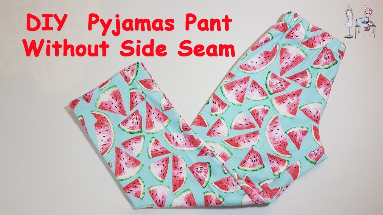 DIY Pyjama Pant Without Side Seam | Pantalon de pyjama | calça de pijama | Sewing tutorial