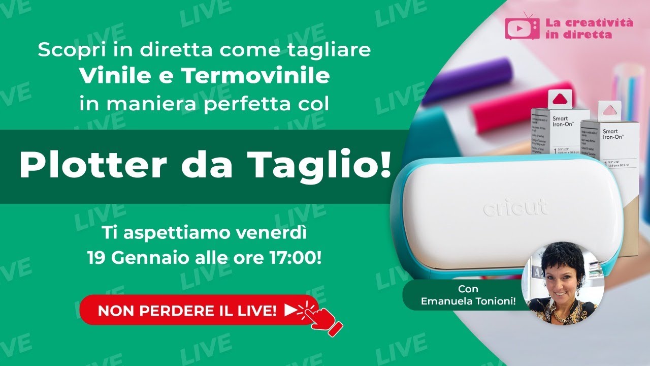Live Shopping: vediamo come tagliare vinile e termovinile col plotter da taglio ✨