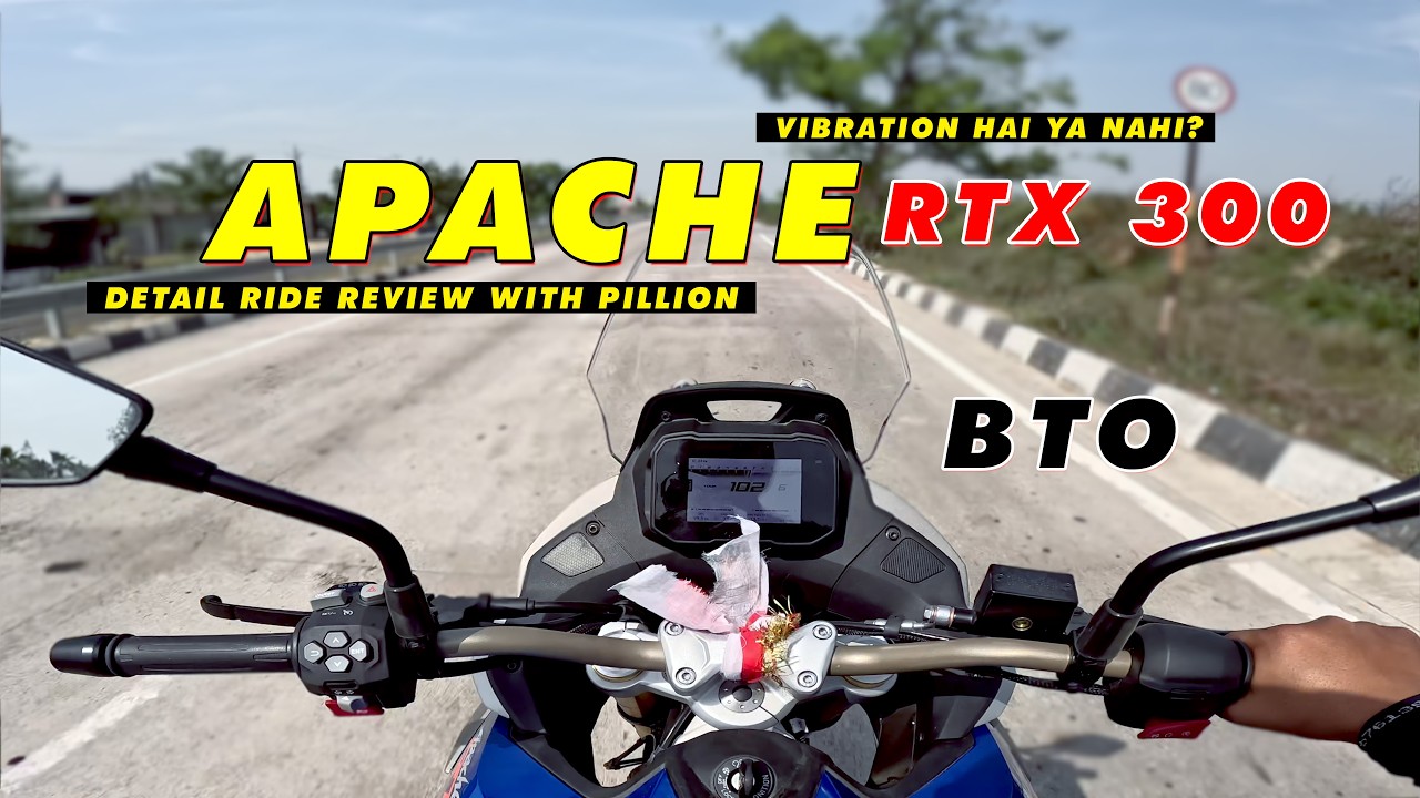 TVS Apache RTX 300 BTO Ride Review with Pillion | Power, Comfort & Vibration Test