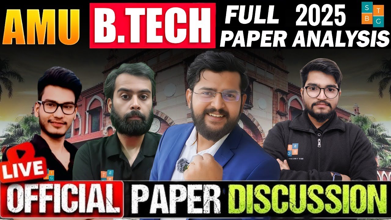 AMUEEE 2025 COMPLETE PAPER SOLUTION OF MATH BY RITESH SIR |AMU BTECH 2025 PAPER ANALYSIS|#amu #btech