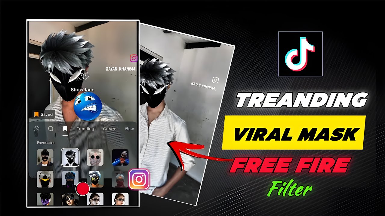 Instagram Trending Free Fire Viral Mask Filter Editing | Viral Face Mask Effect Tutorial