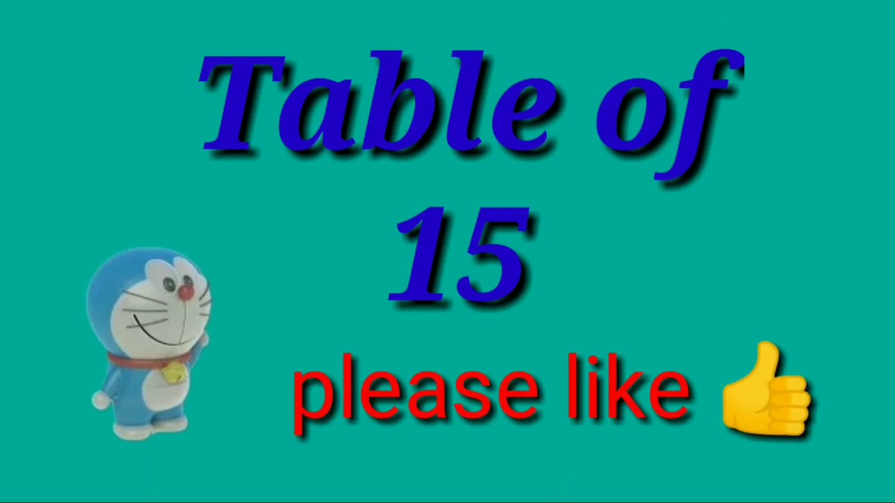 15 ka table | Table of 15 | 15 ki table | multiplication table