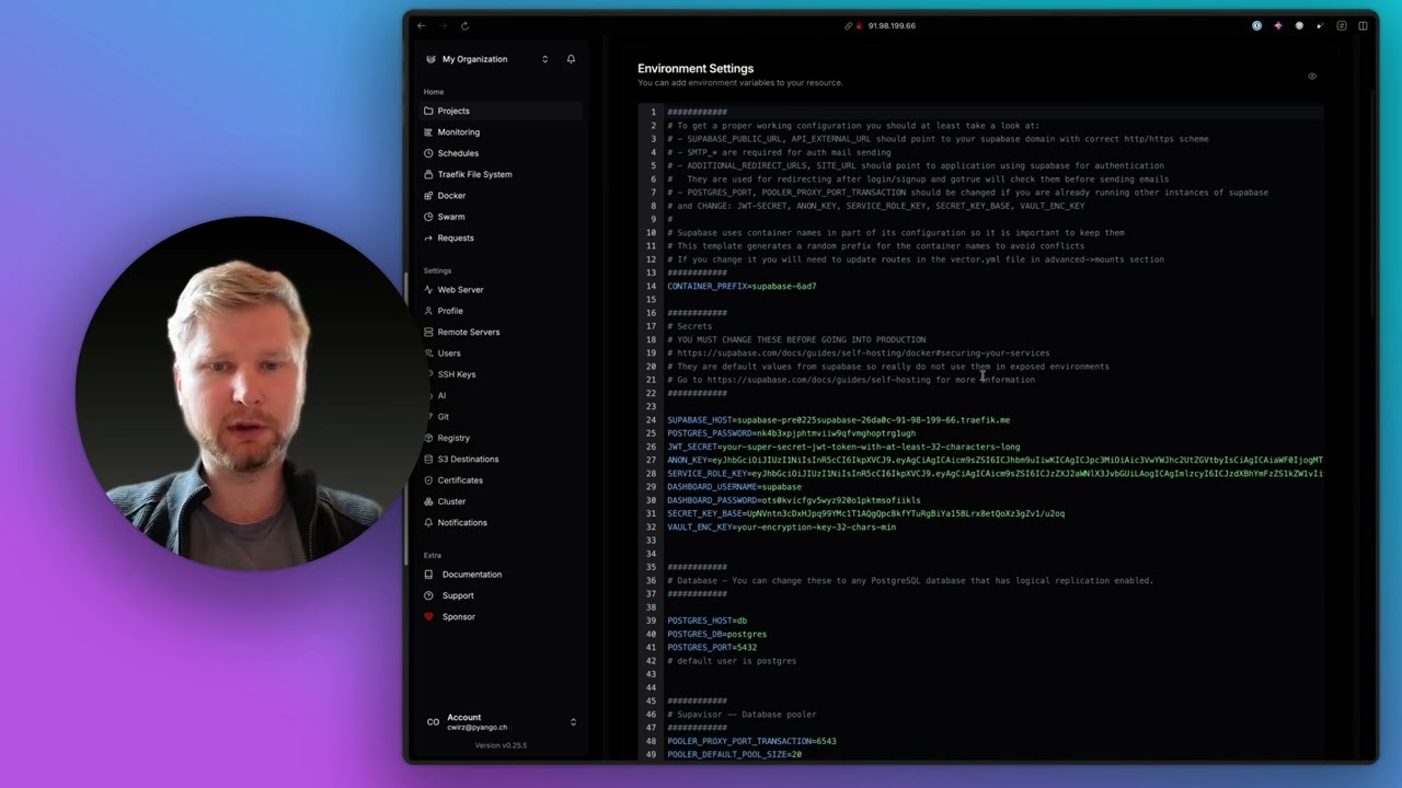 Run Supabase the cheapest way possible with Dokploy and Hetzner