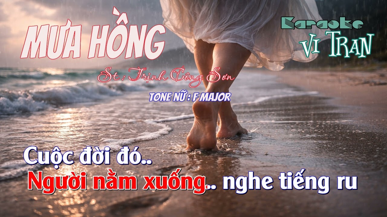 Karaoke Mưa Hồng – Tone Nữ | Karaoke Vi Tran