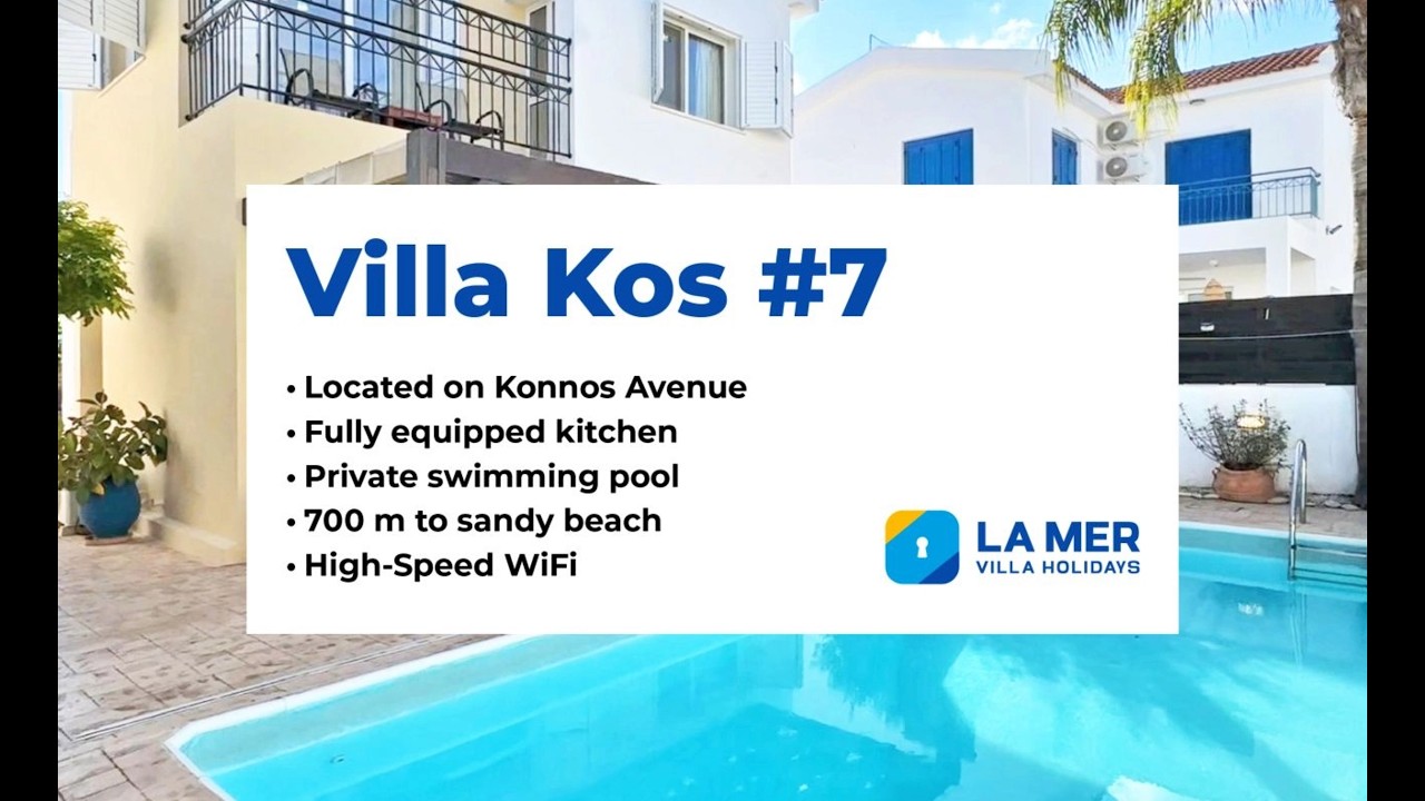 Villa Kos 7 | 2 Bedroom Holiday Villa in Protaras Cyprus with Private Pool