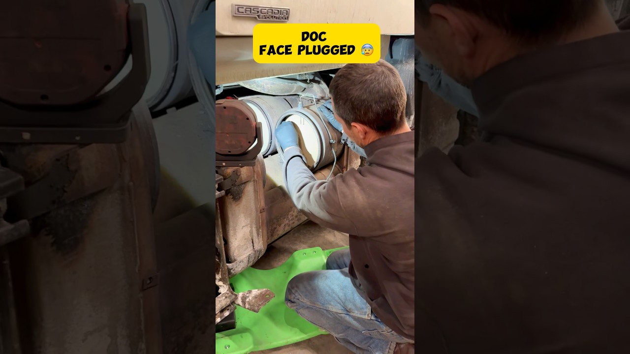 The DOC on this Freightliner one box is severely face plugged #onebox