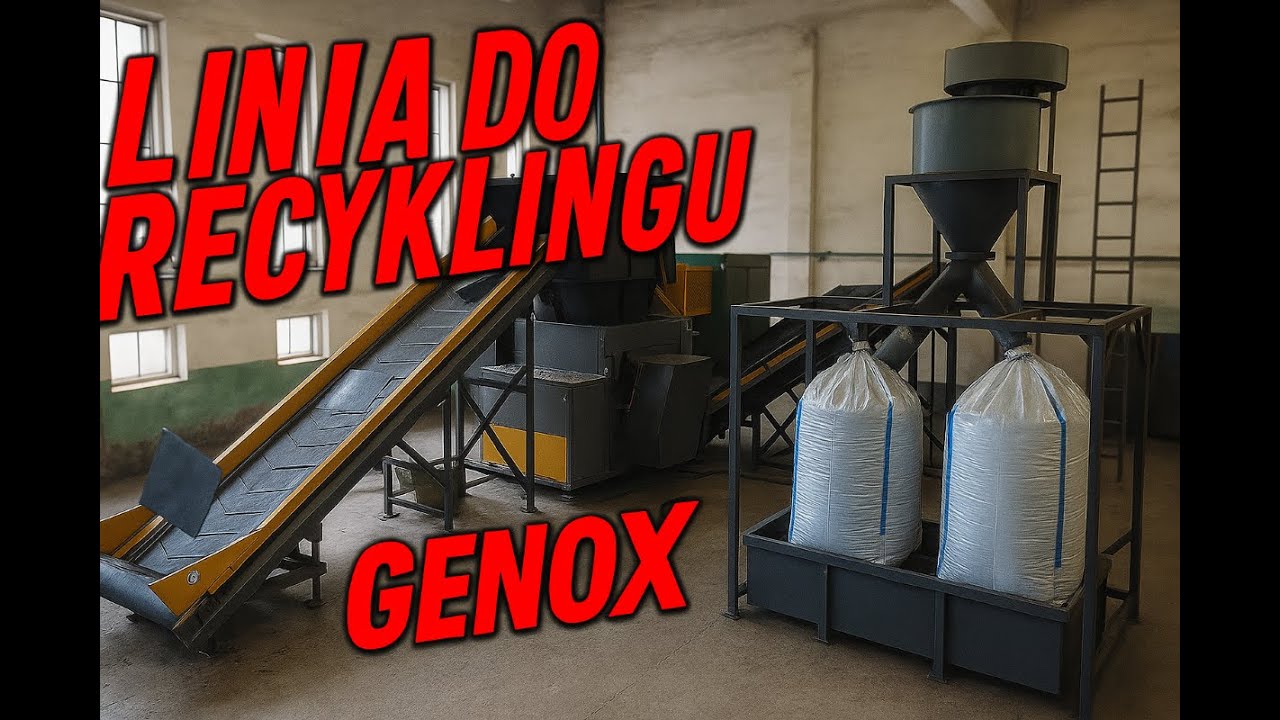 Rozdrabnianie płyt z tworzyw sztucznych — Genox BH2200L + młyn GXC1600T | Maszyny P&F Wartacz