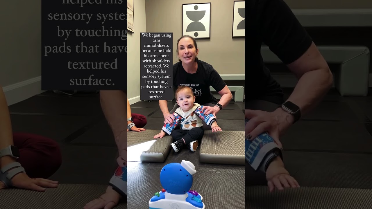 Some kids with disabilities don&rsquo;t use their hands.Physical therapy get them there!#pediatrics #baby