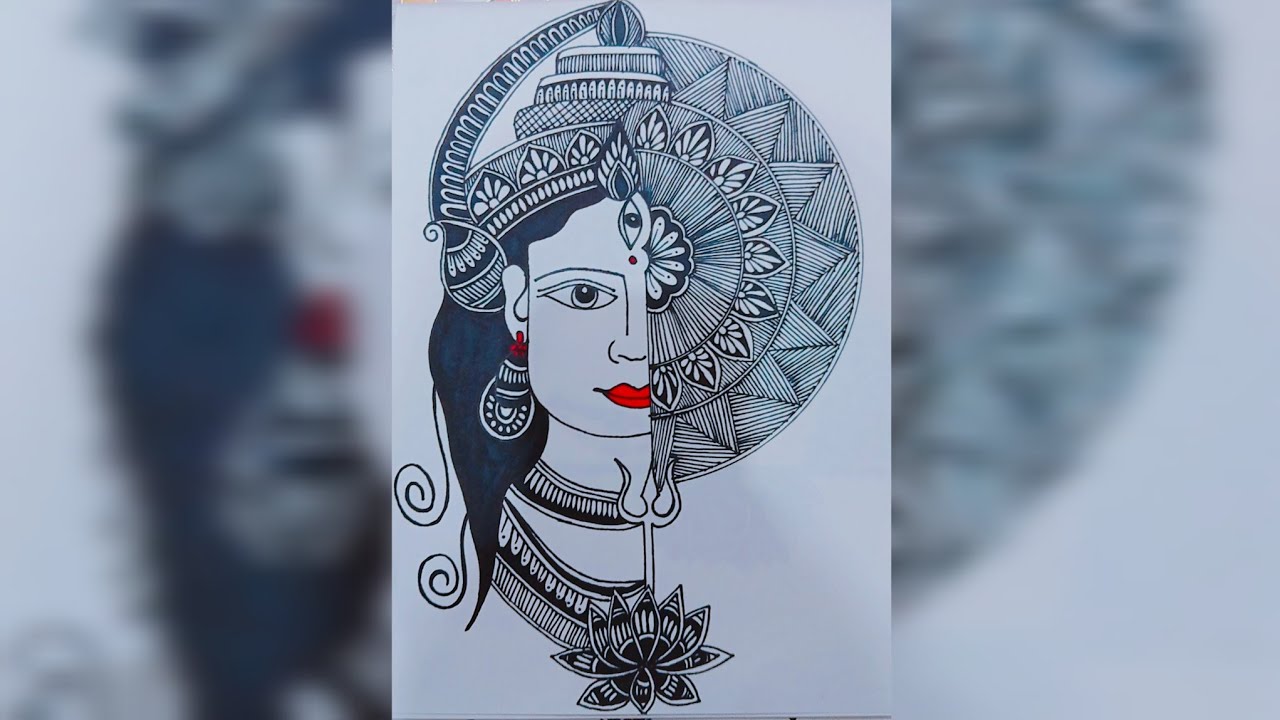 Half Face Mandala Art | Traditional Indian Drawing Live