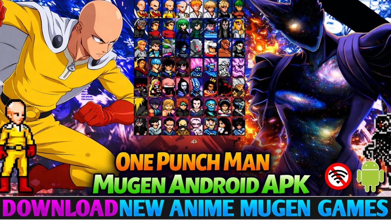 Download‼️ One Punch Man V4.1 Mugen Android APK 2025 🔥 Offline Anime Fighting Game 👊