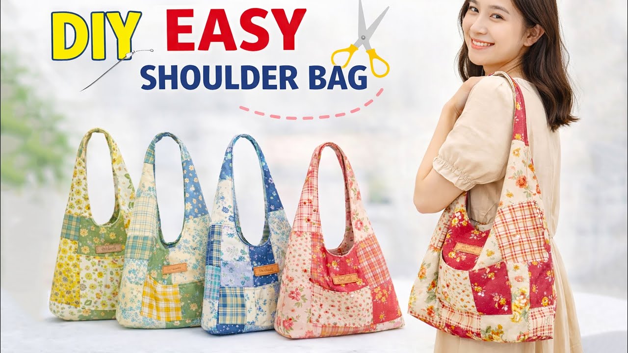 The Simplest and Fastest Way to Sew Your Own Beautiful Boho Bag from Scrap fabric