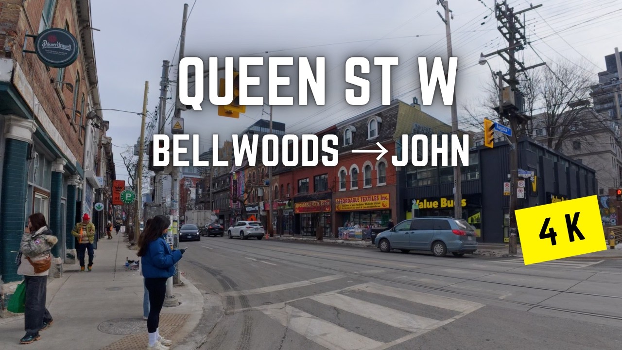 Toronto 🇨🇦 Spring Walk | Queen St W: Bellwoods → John, 4K