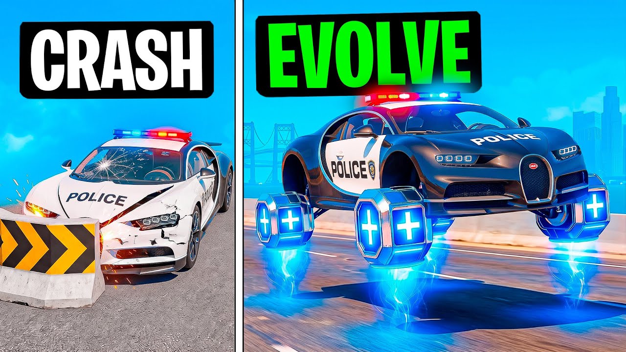 Every Time I Crash, My Police Bugatti EVOLVES in GTA!