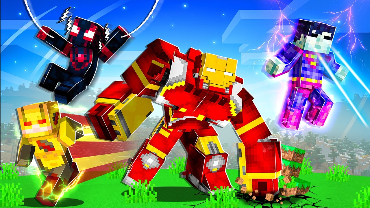 minecraft AMA en iyi SÜPER KAHRAMAN şans blokları
