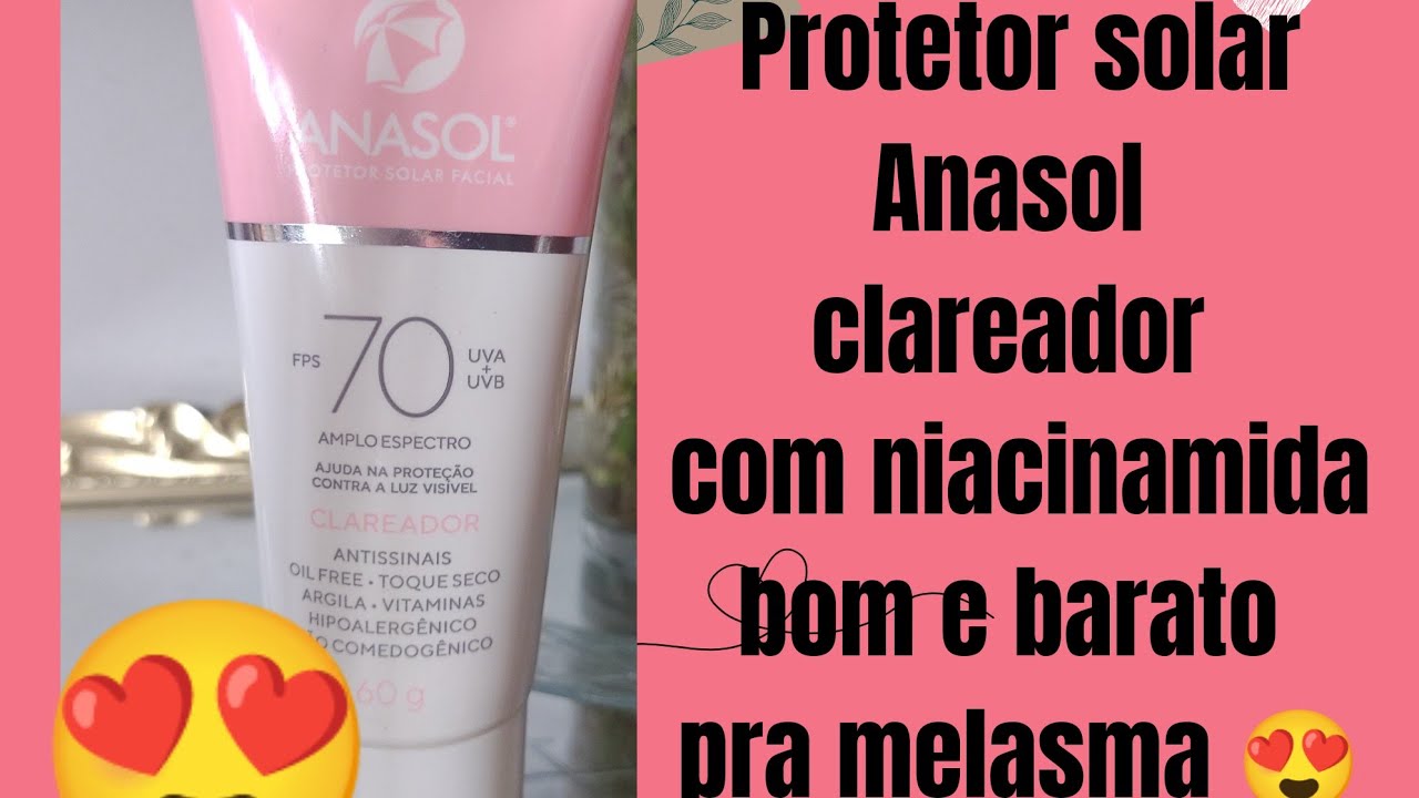 ANASOL protetor solar clareador de melasma