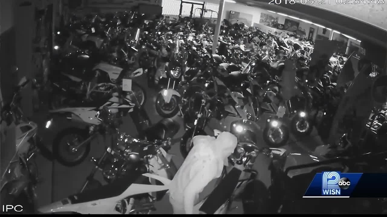 Dirt bike heist spree: Three shops burglarized in past week