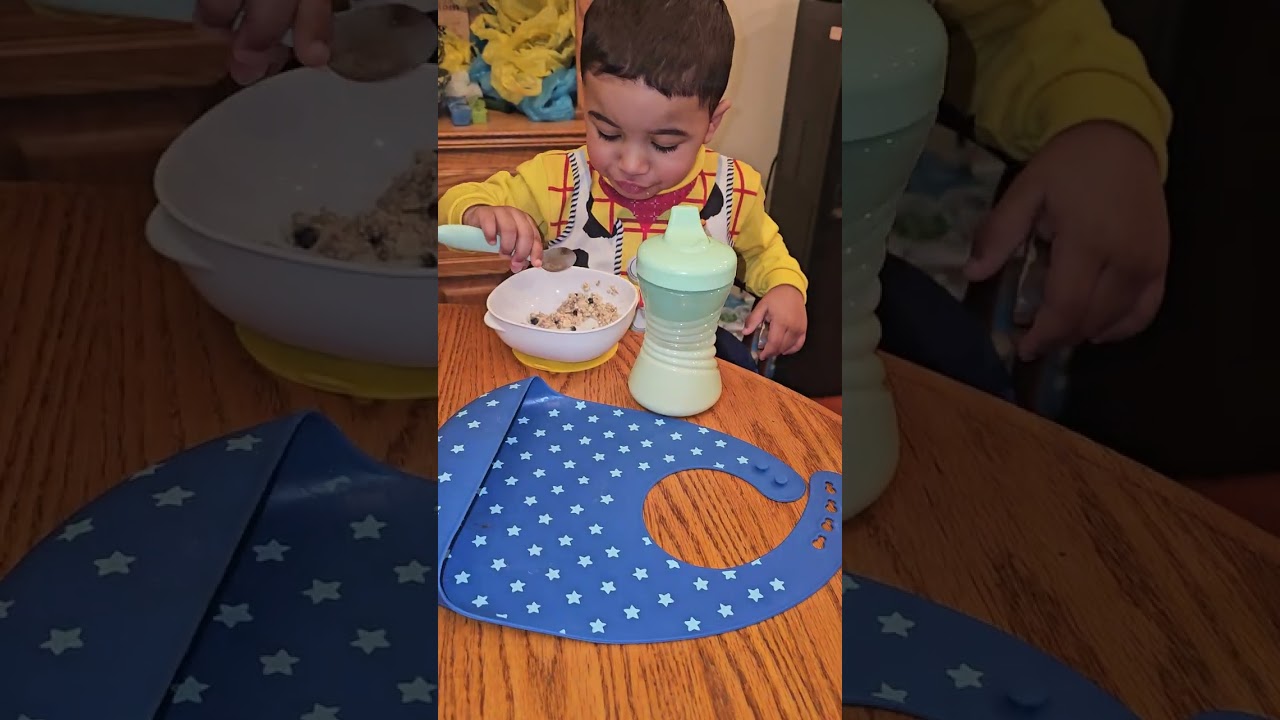 2-12-26 Jace eating his breakfast 
