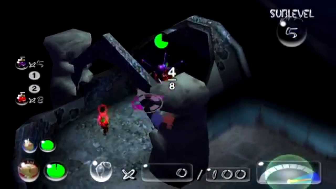 Pikmin 2 - 100% Walkthrough Day 8 Part 2 BATHROOM BRAWL!