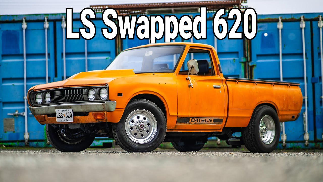 Обзор Datsun 620 с заменой LS! Мой новый гоночный пикап был просто сумасшедшим с заменой V8... по...
