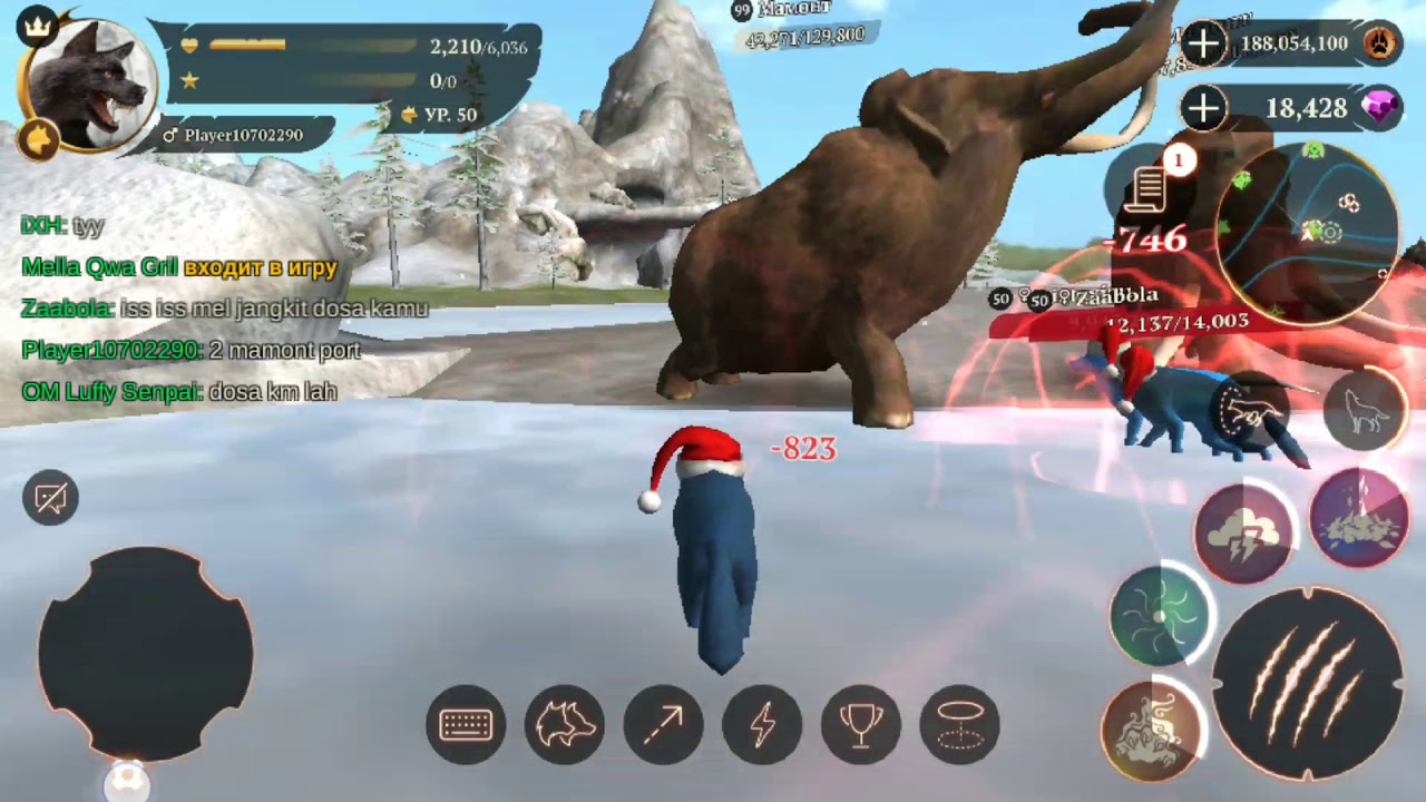Мамонта чемпиона в игре The wolf побеждаем mamont champion game Волк мультфильм дети детский
