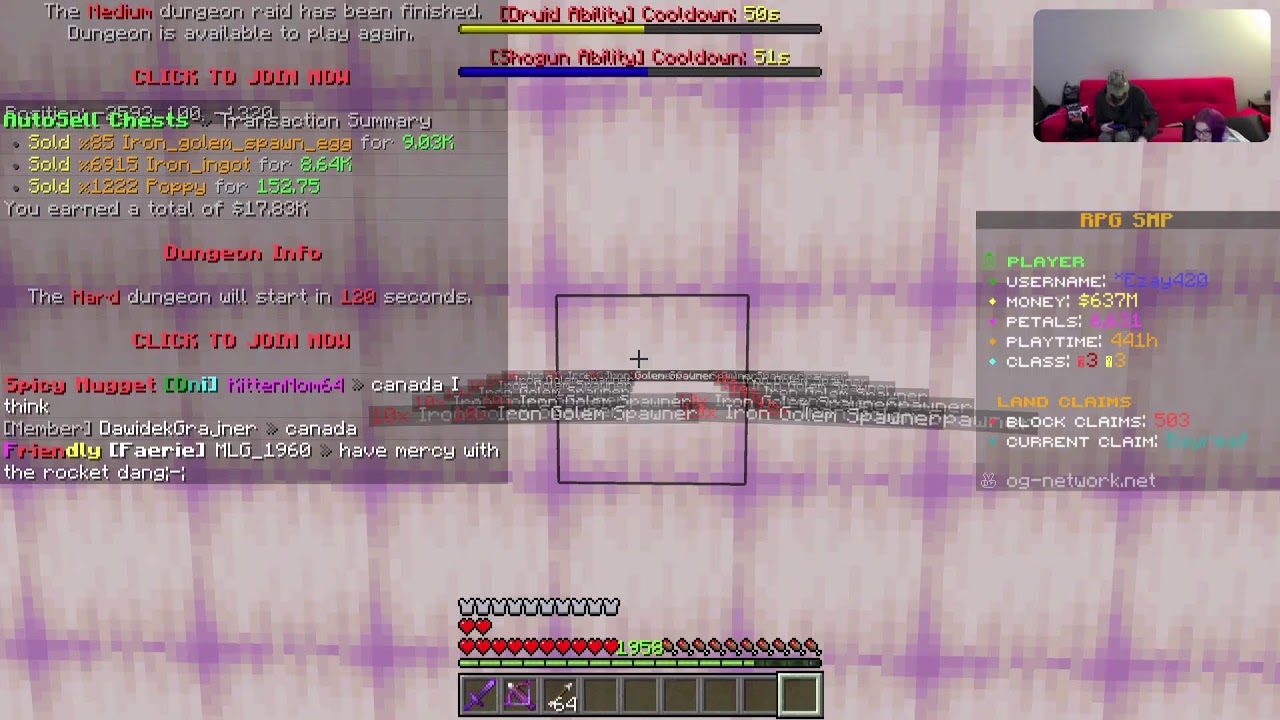 Grinding leaderboards on ogn rpg smp