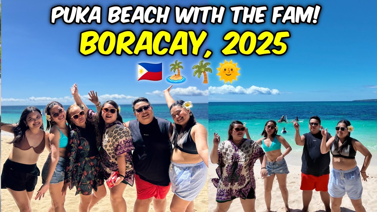 BORACAY 2025 - Family goes to Puka Beach! Swimming + Bonding! 🏝️🌴🇵🇭  | JM Banquicio