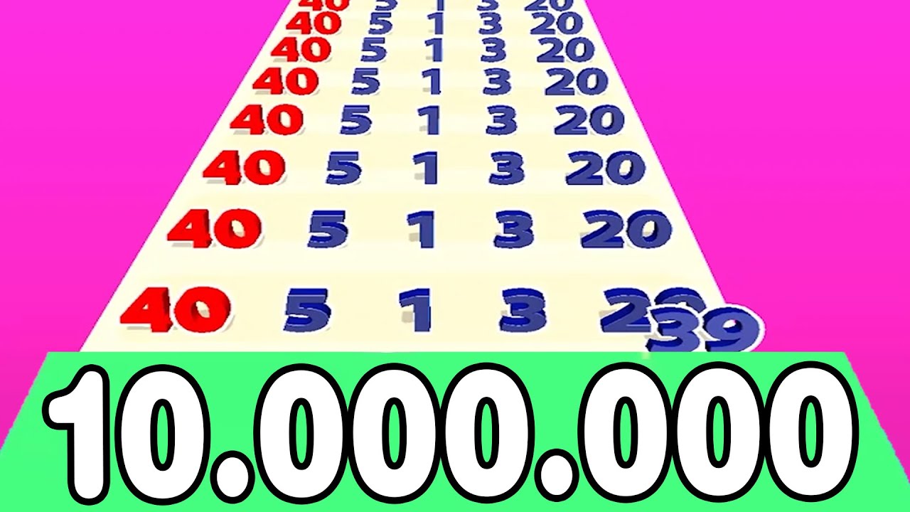 INFINITE NUMBERS RUN | NUMBERS MATH | Run and Join Numbers MAX LEVEL Gameplay Android iOS