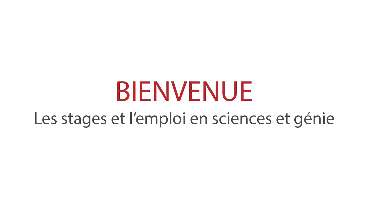 Portes ouvertes H-2022 - Les stages et l'emploi en sciences et génie
