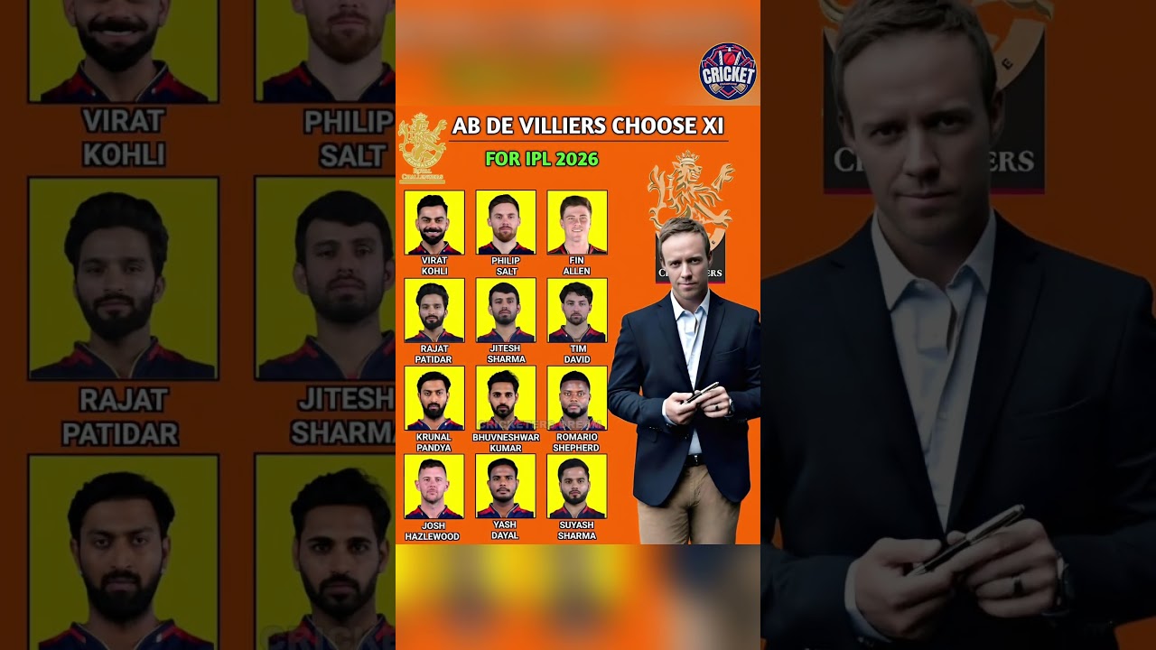 AB de Villiers Reveals His RCB XI for IPL 2026 &ndash; Surprise Picks Inside!
