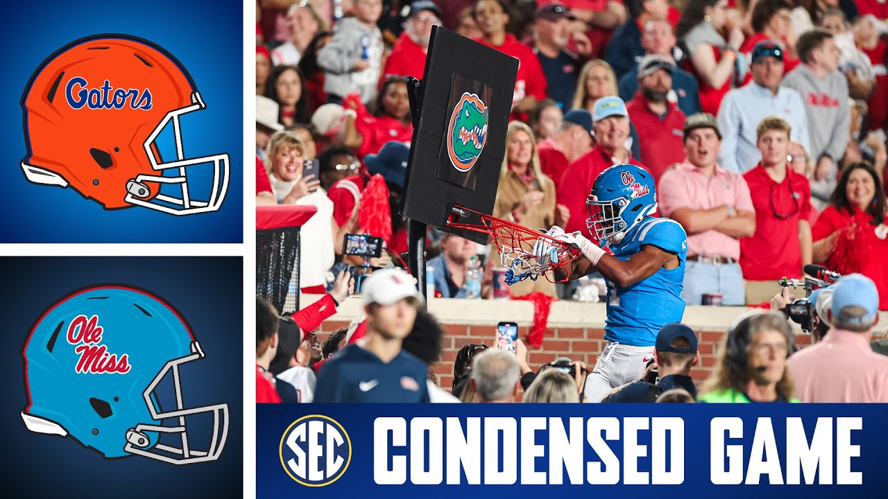 Florida Gators против команды Ole Miss Rebels, занимающей 7-е место | Сокращённый матч | Футбол S...
