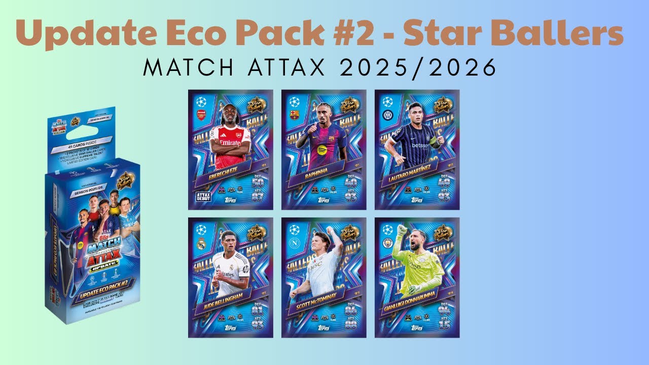 UCC Match Attax 2025/26 - Update Eco Pack #2 - Star Ballers