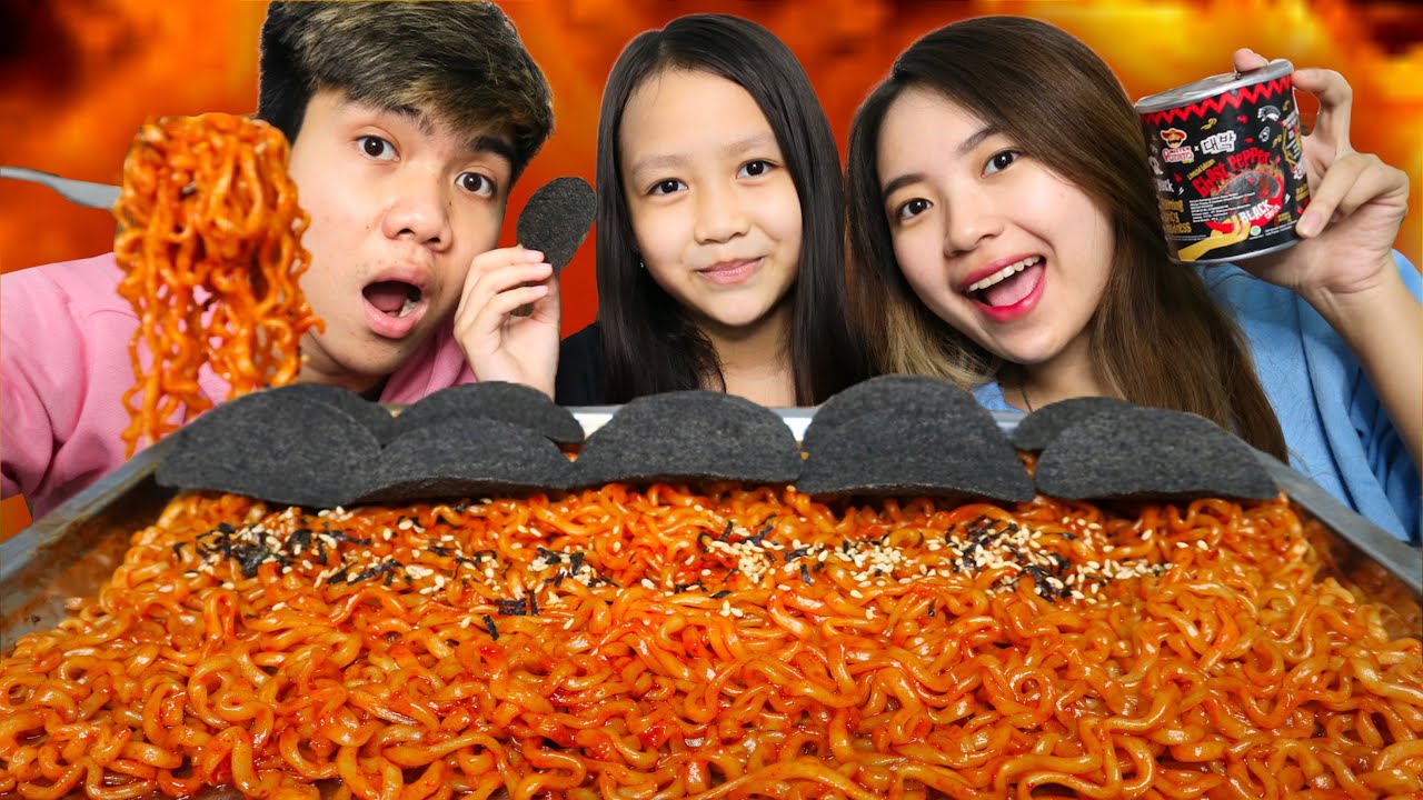 MUKBANG SAMYANG 2X SPICY +MISTER POTATO GHOST PEPPER SAMA BOCIL