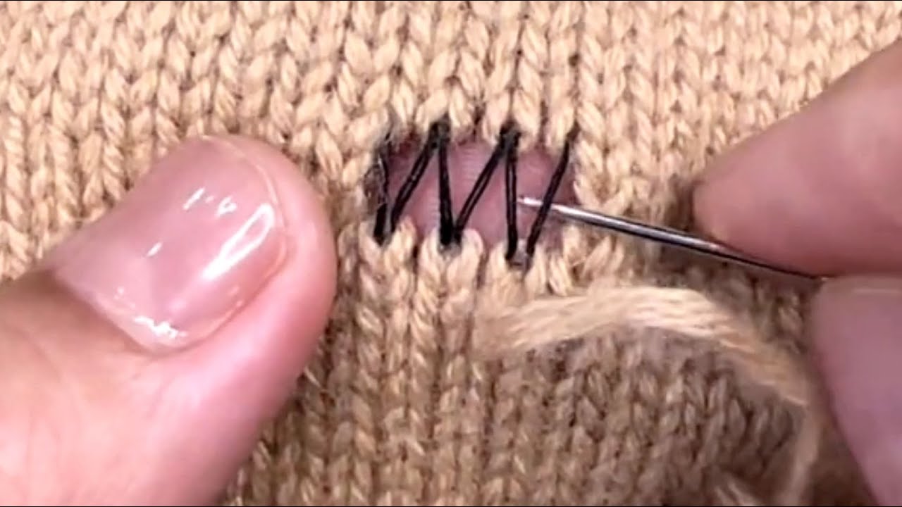 How to Repair a Hole in a Sweater With a Sewing Needle, If You Don't Have a Crochet Hook