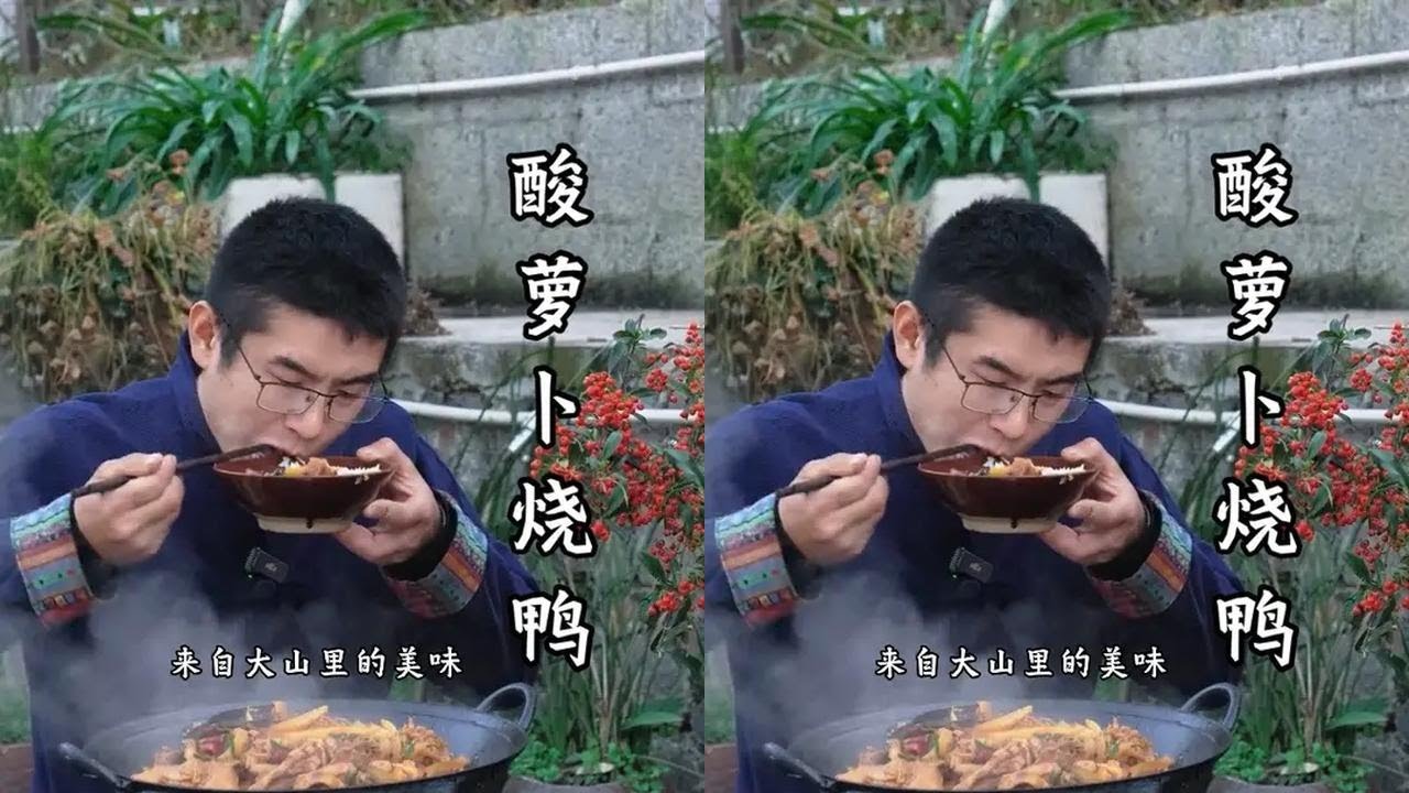 酸萝卜烧鸭 泡好的酸萝卜烧老鸭，味道真的绝绝子#大山里的味道 #乡村味道  #泡萝卜 #跨年一起投dou+ #抖音热点记忆2025