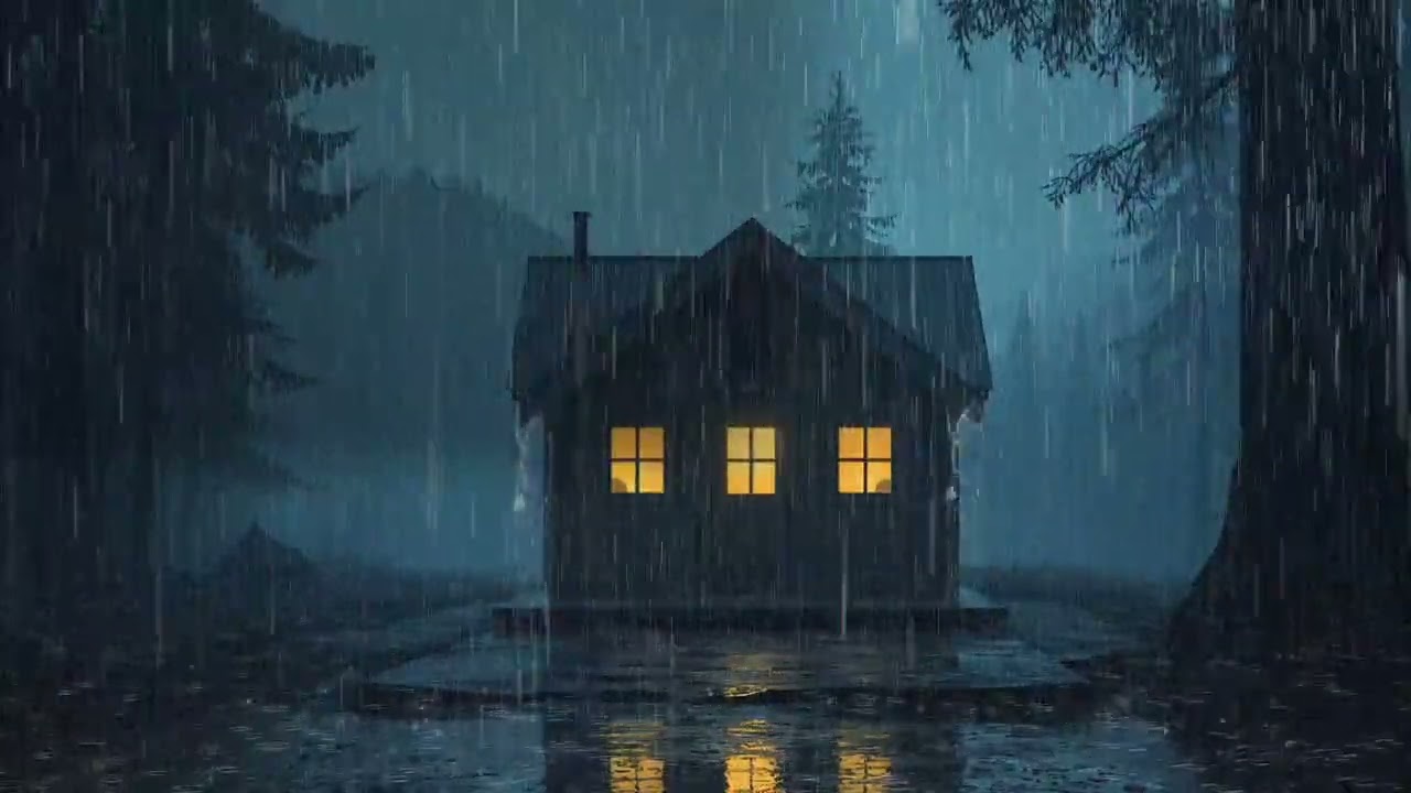 Rain Sounds for Sleeping – Thunderstorm in Forest