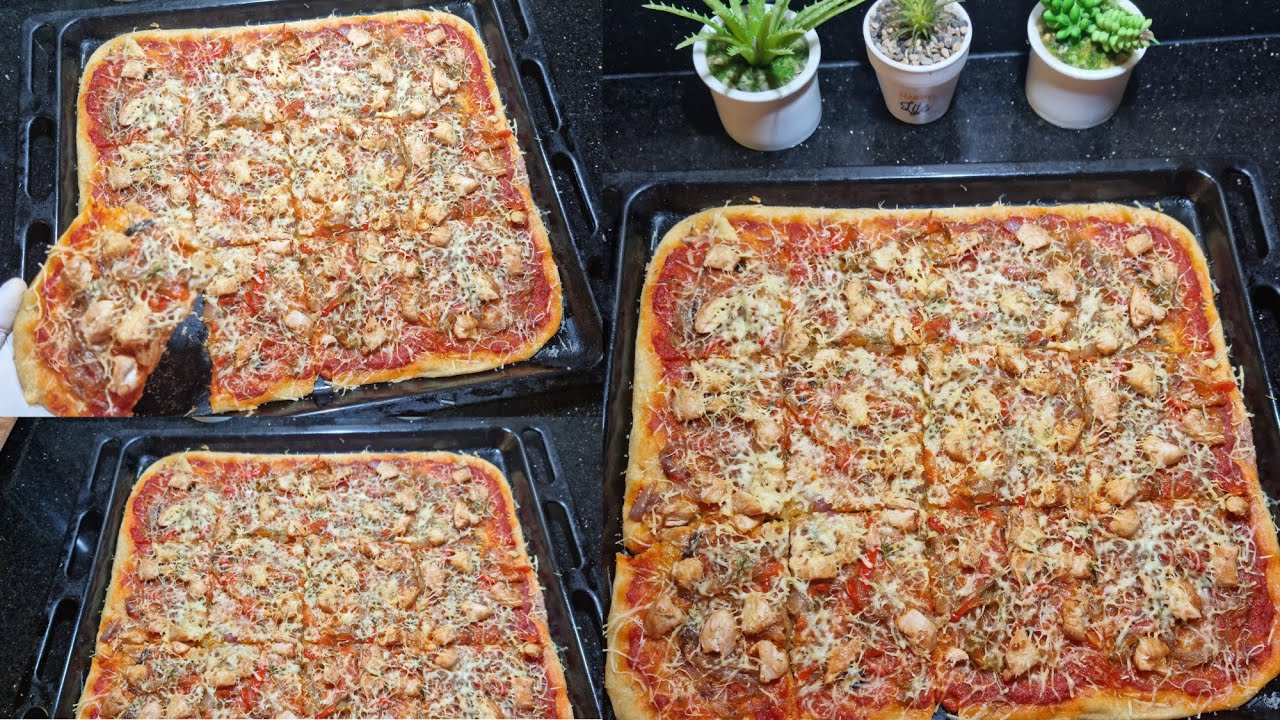 #بيتزا 🍕بدقيق القمح الكامل.سريعة التحضير بدون ذلك ولا مجهود.إقتصادية ولدتها لا تقاوم😋😍