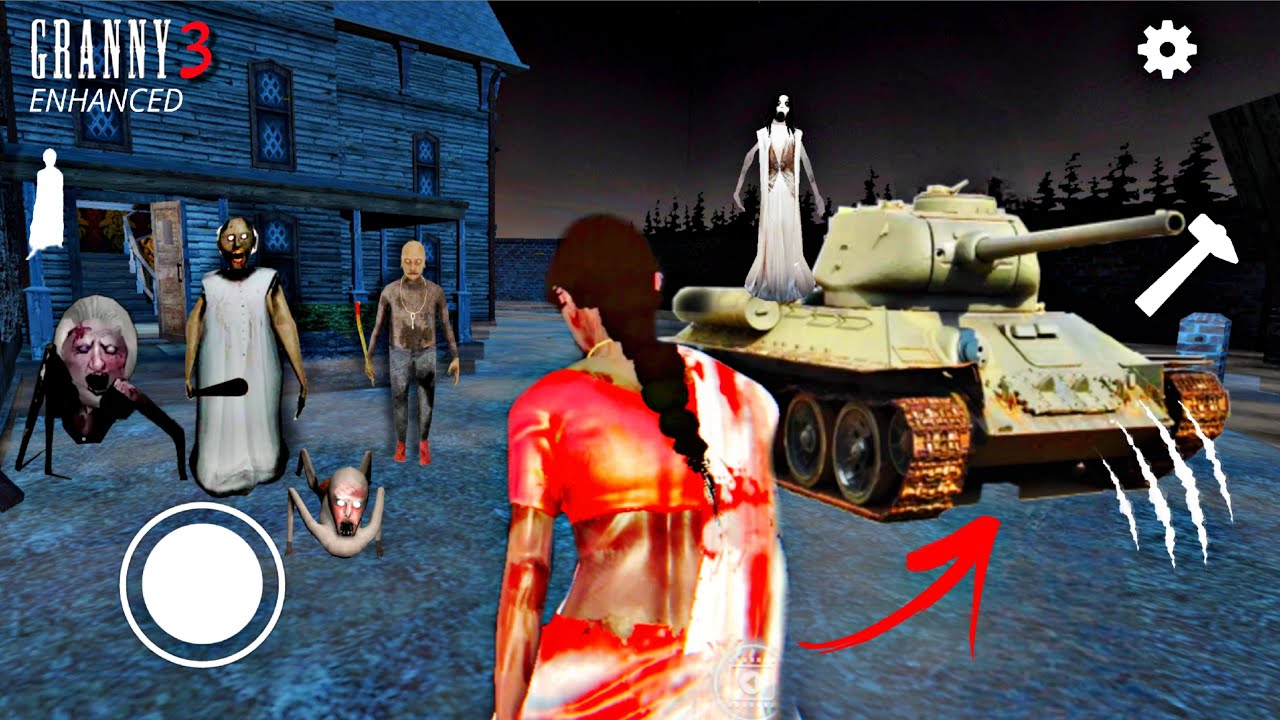 PLAYING AS KAMLA IN GRANNY 3 ENHANCED || KAMLA FOUND A SECRET TANK 